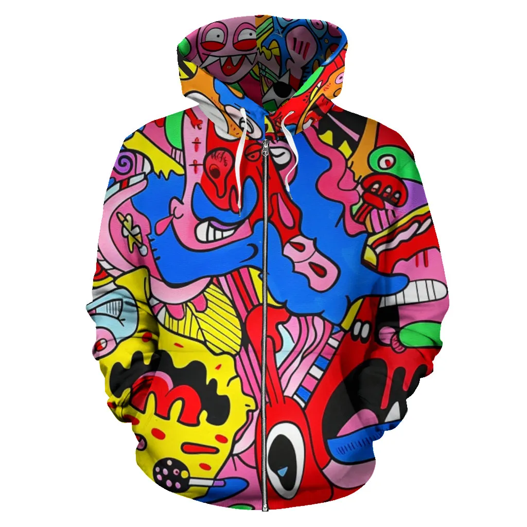 ACID BLAST ZIPPER HOODIE | ACIDMATH AI