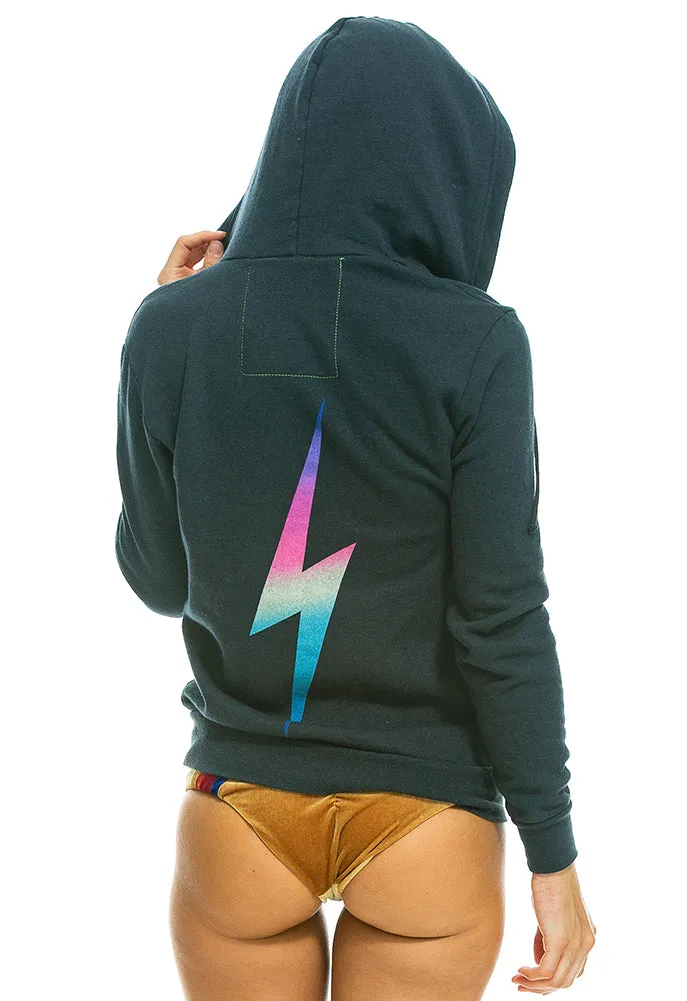 Aviator Nation Bolt Zip Hoodie in Rainbow Pink