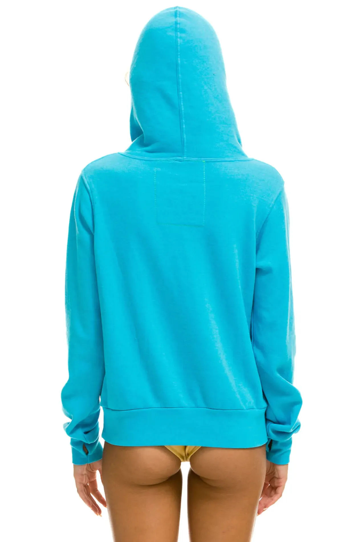 Aviator Nation NINJA PULLOVER UNISEX HOODIE - NEON BLUE