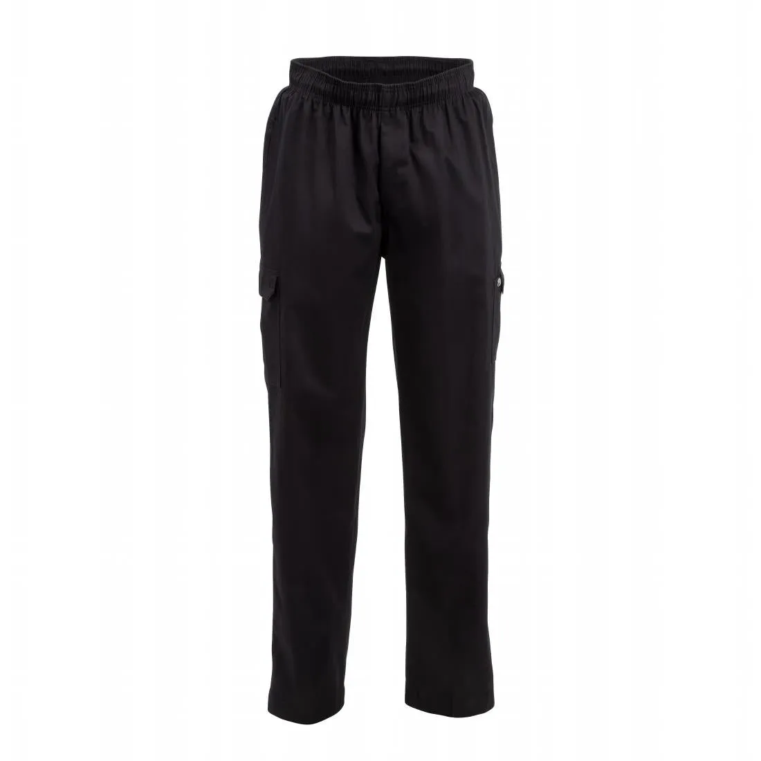 B222 Chef Works Unisex Classic Fit Cargo Chefs Trousers Black