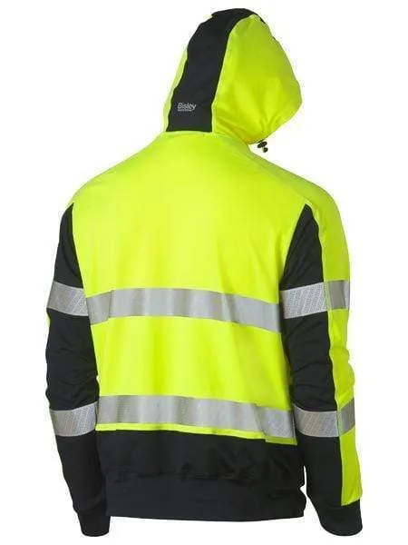 Bisley Taped Hi Vis Stretchy Fleece Hoodie BK6815T