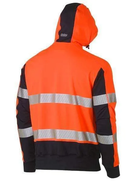 Bisley Taped Hi Vis Stretchy Fleece Hoodie BK6815T