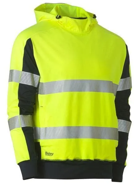 Bisley Taped Hi Vis Stretchy Fleece Hoodie BK6815T