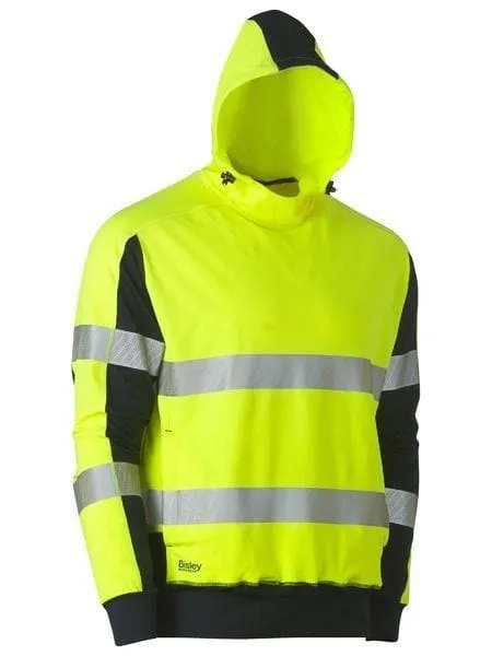 Bisley Taped Hi Vis Stretchy Fleece Hoodie BK6815T