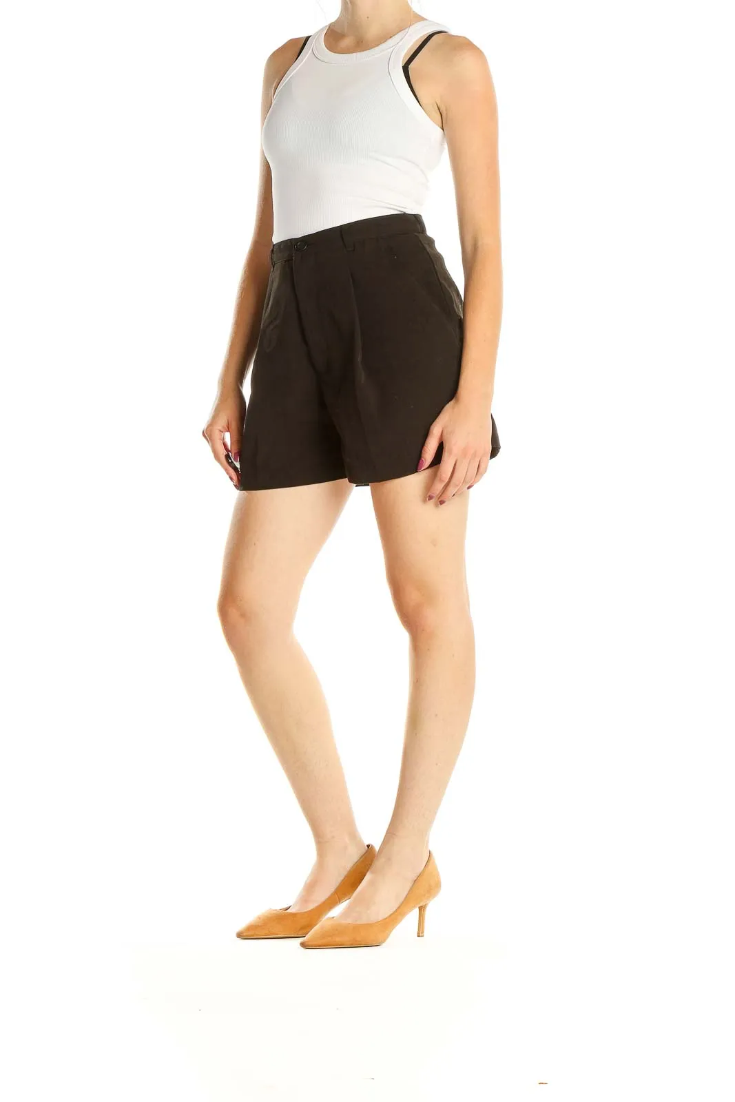 Black Chic Casual Shorts