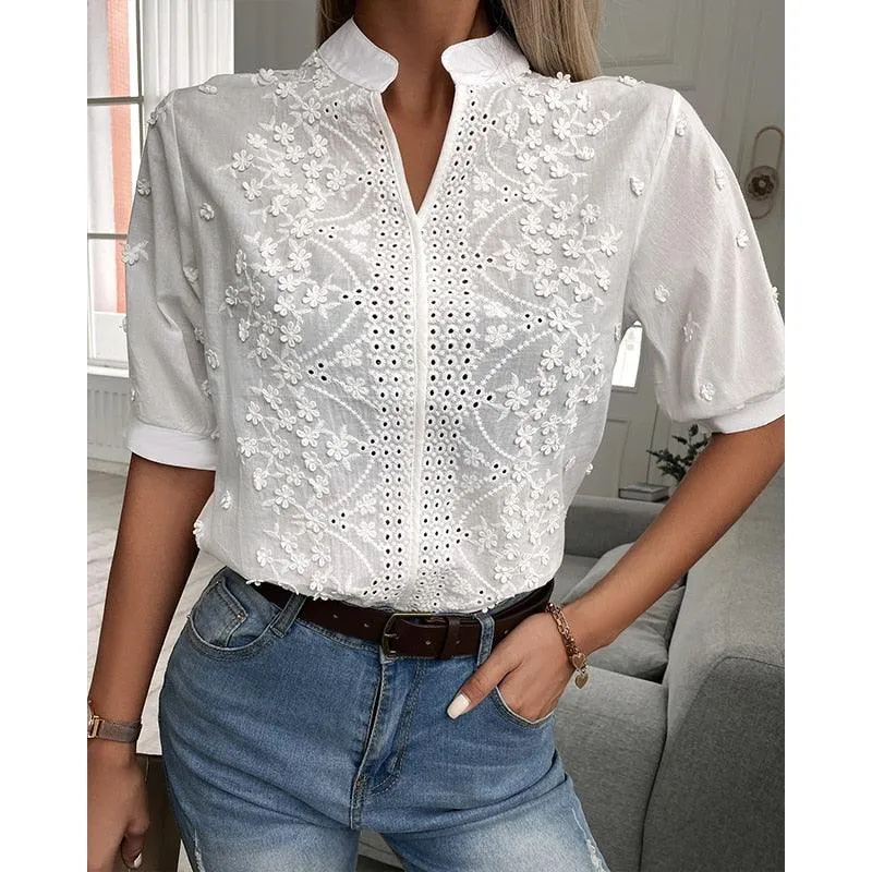 Boho Chic Hollow-out Blouse