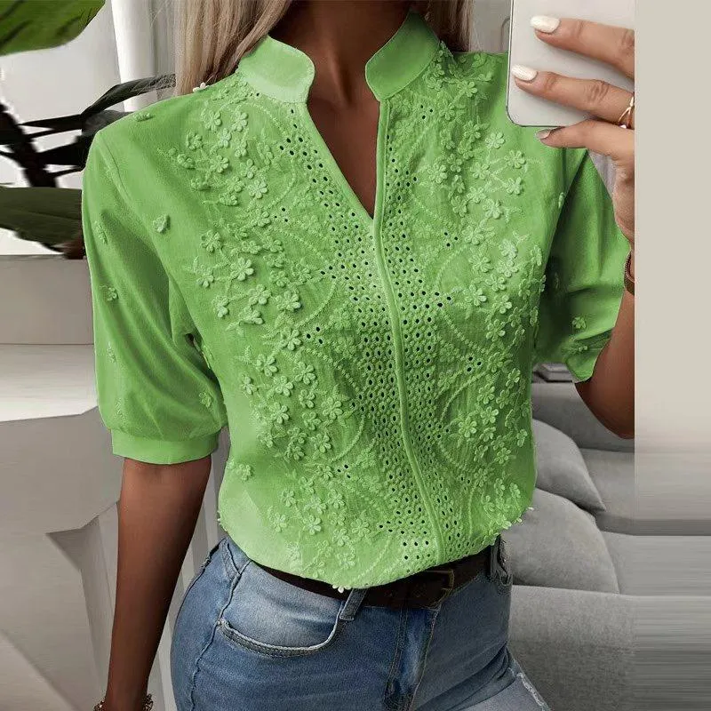 Boho Chic Hollow-out Blouse