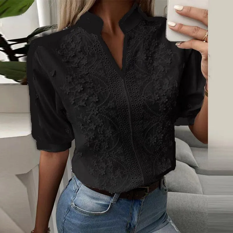 Boho Chic Hollow-out Blouse