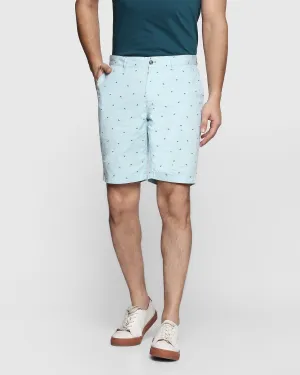 Casual Aqua Printed Shorts - Jim