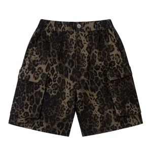 Casual Leopard Cargo Shorts