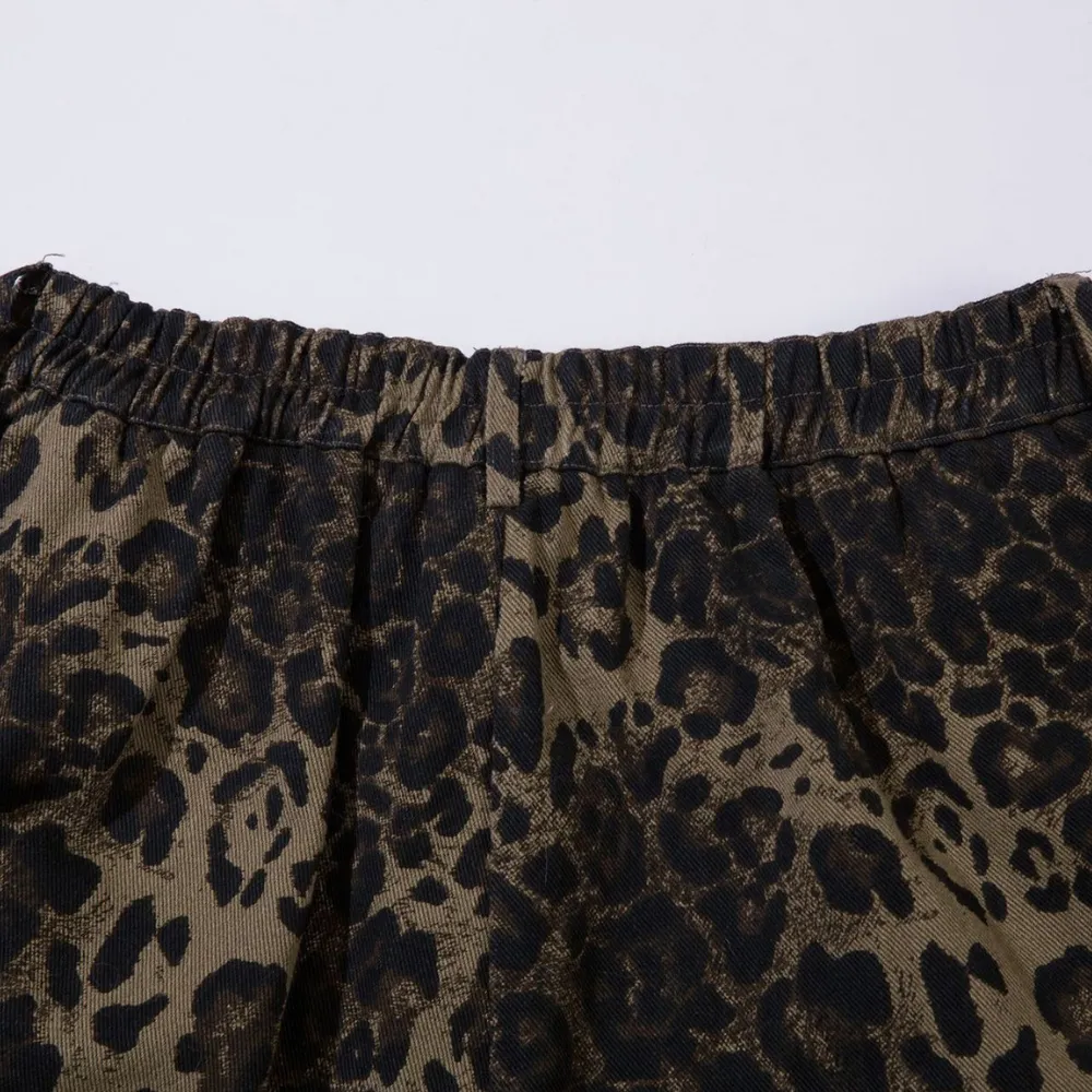 Casual Leopard Cargo Shorts