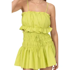 Cecily Cotton 2-piece Skort Set - Lime