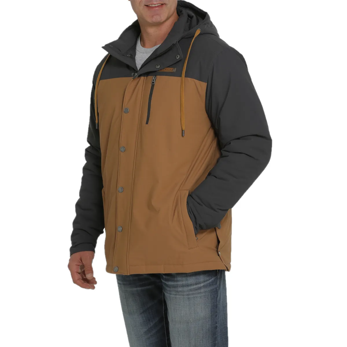 Cinch® Men's Brown Lined Color Block Ski Coat MWJ1574001