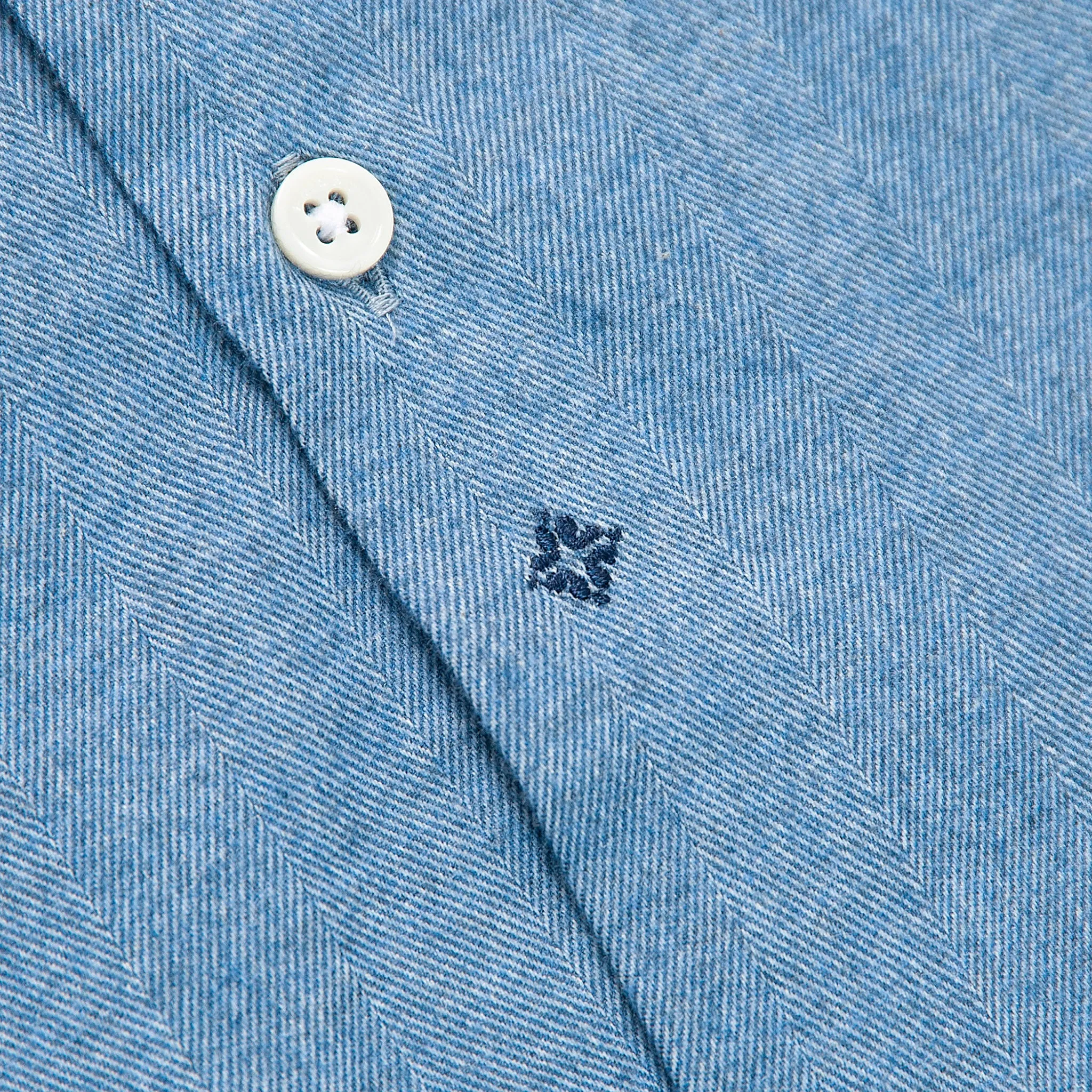 Clamenc Herringbone cotton lyocell (Sky Blue Melange)