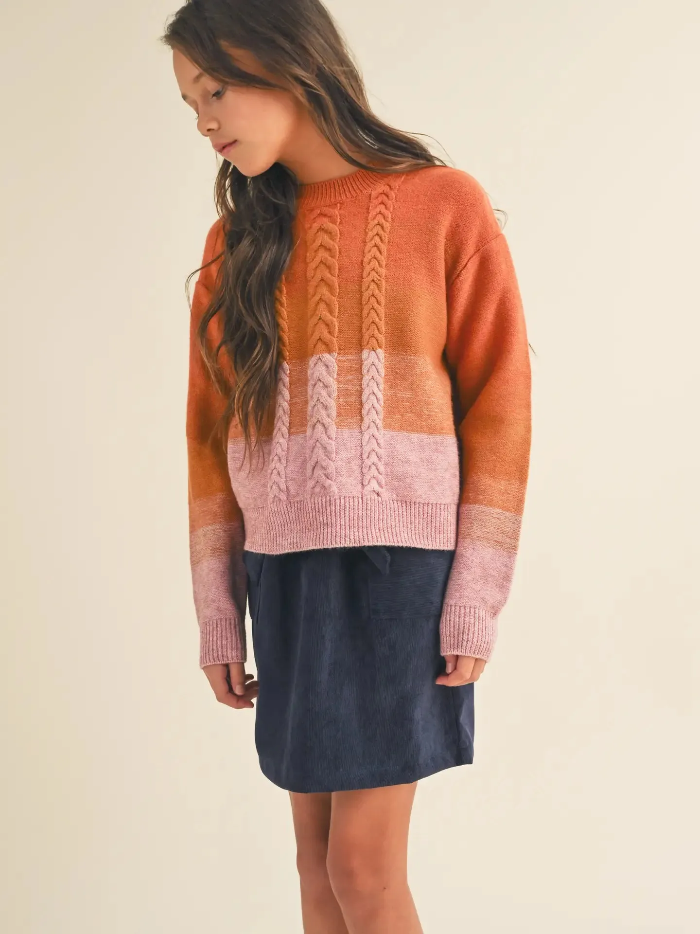 Color Block Pullover Sweater