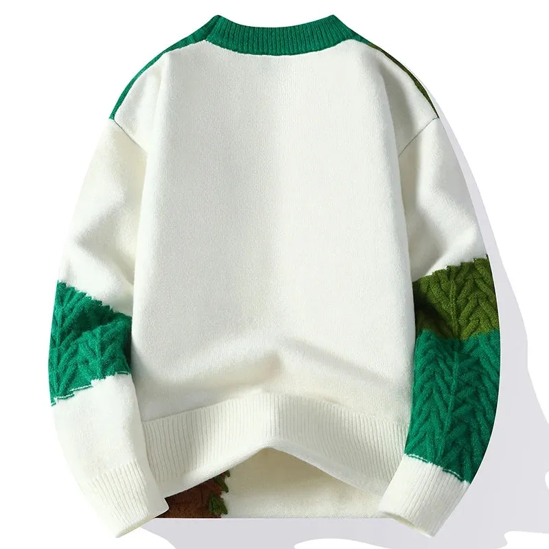 Color Blocked Patchwork Stitched Sweater