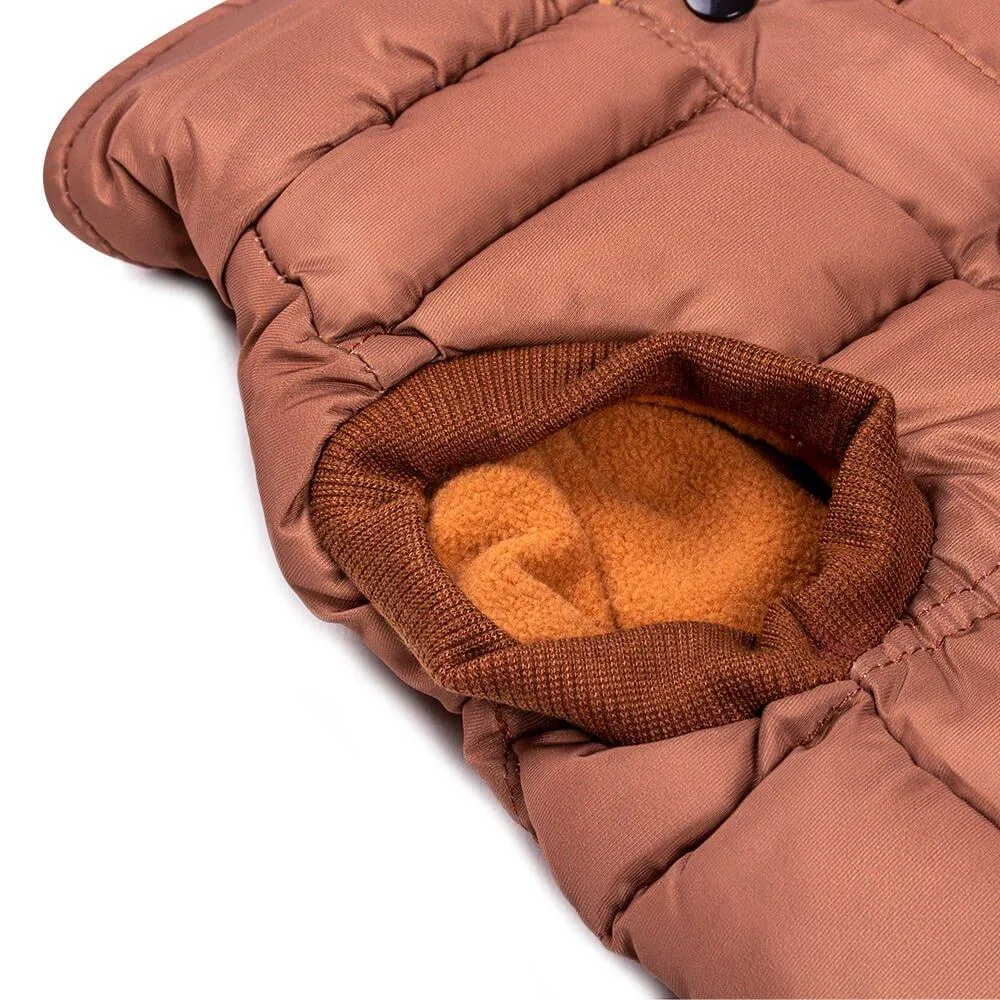 Dog Luxury Showerproof Puffer Jacket in Brown - S / M / L