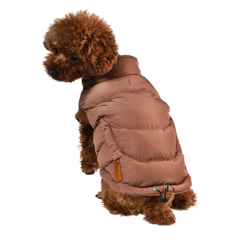 Dog Luxury Showerproof Puffer Jacket in Brown - S / M / L