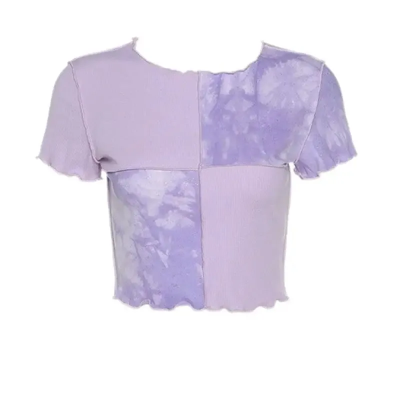 E-girl Y2k Chic Patchwork Crop Tops