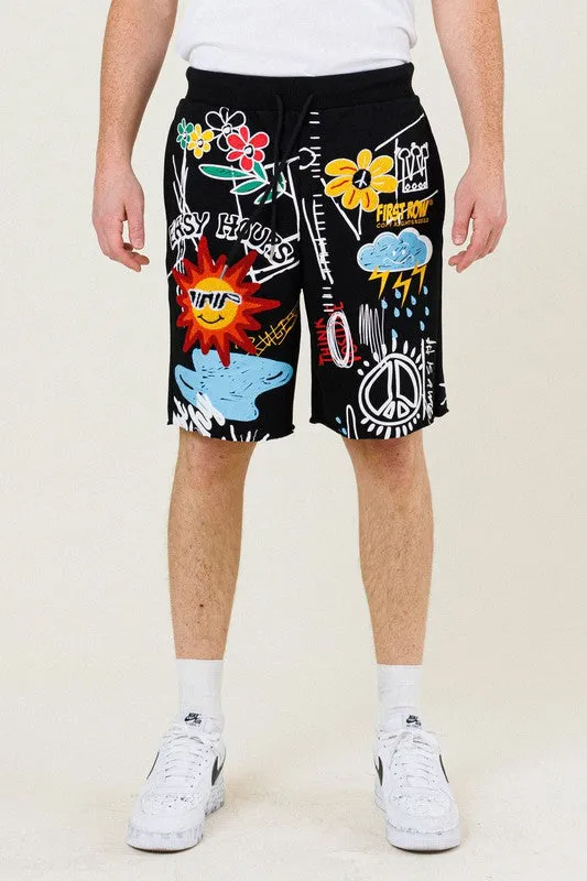 EASY HOUR GRAPHIC TERRY SWEATSHORT