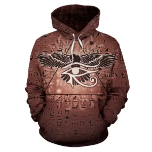 Eye of Horus Pyramid - Foxy Orange | Hoodie | Mandalazed