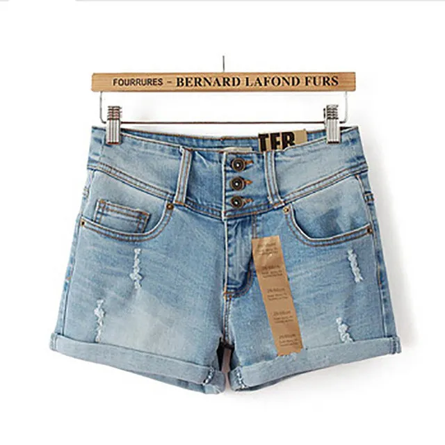 High Waist Casual Denim Shorts