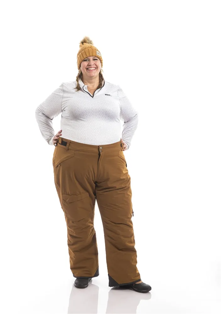 Insulated Plus Size Rider Pants | Gold