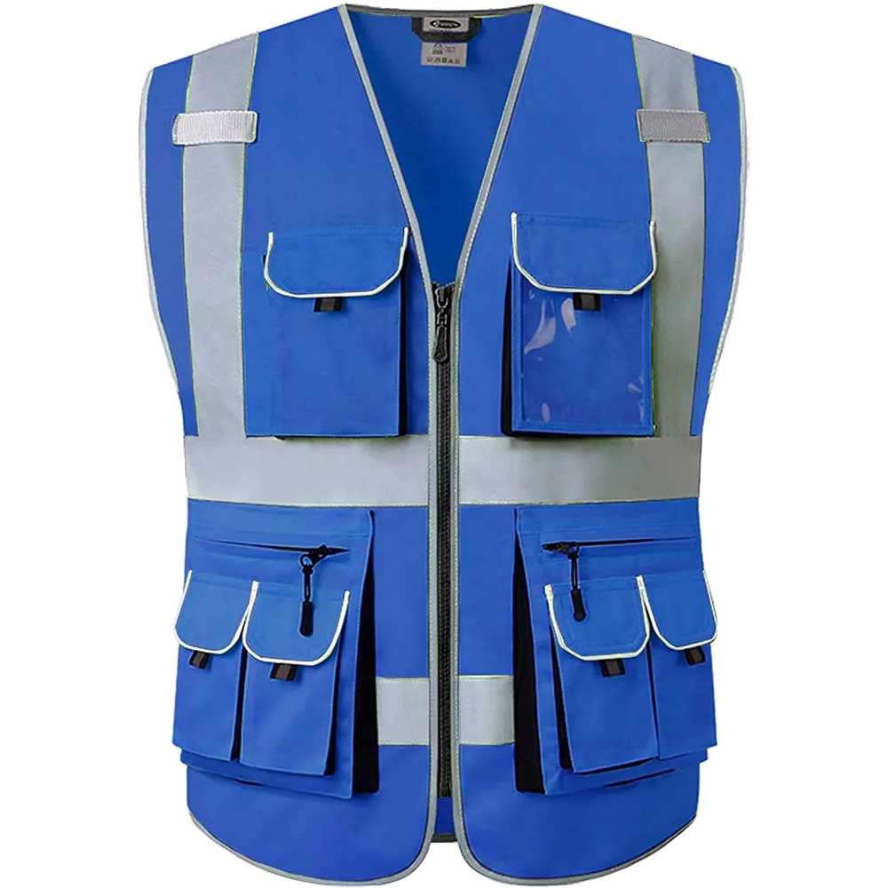 JKSafety 10 Pockets Hi-Vis Reflective Safety Vest (JK088)