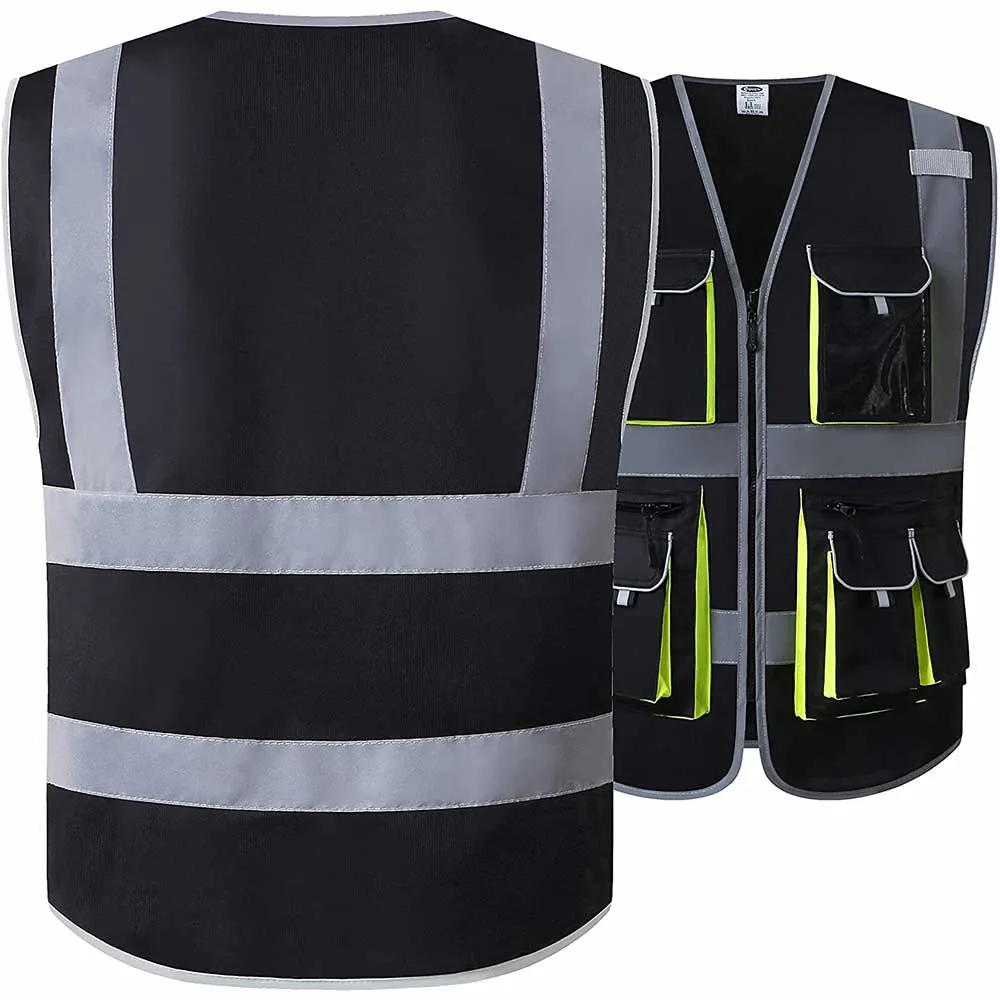 JKSafety 10 Pockets Hi-Vis Reflective Safety Vest (JK088)