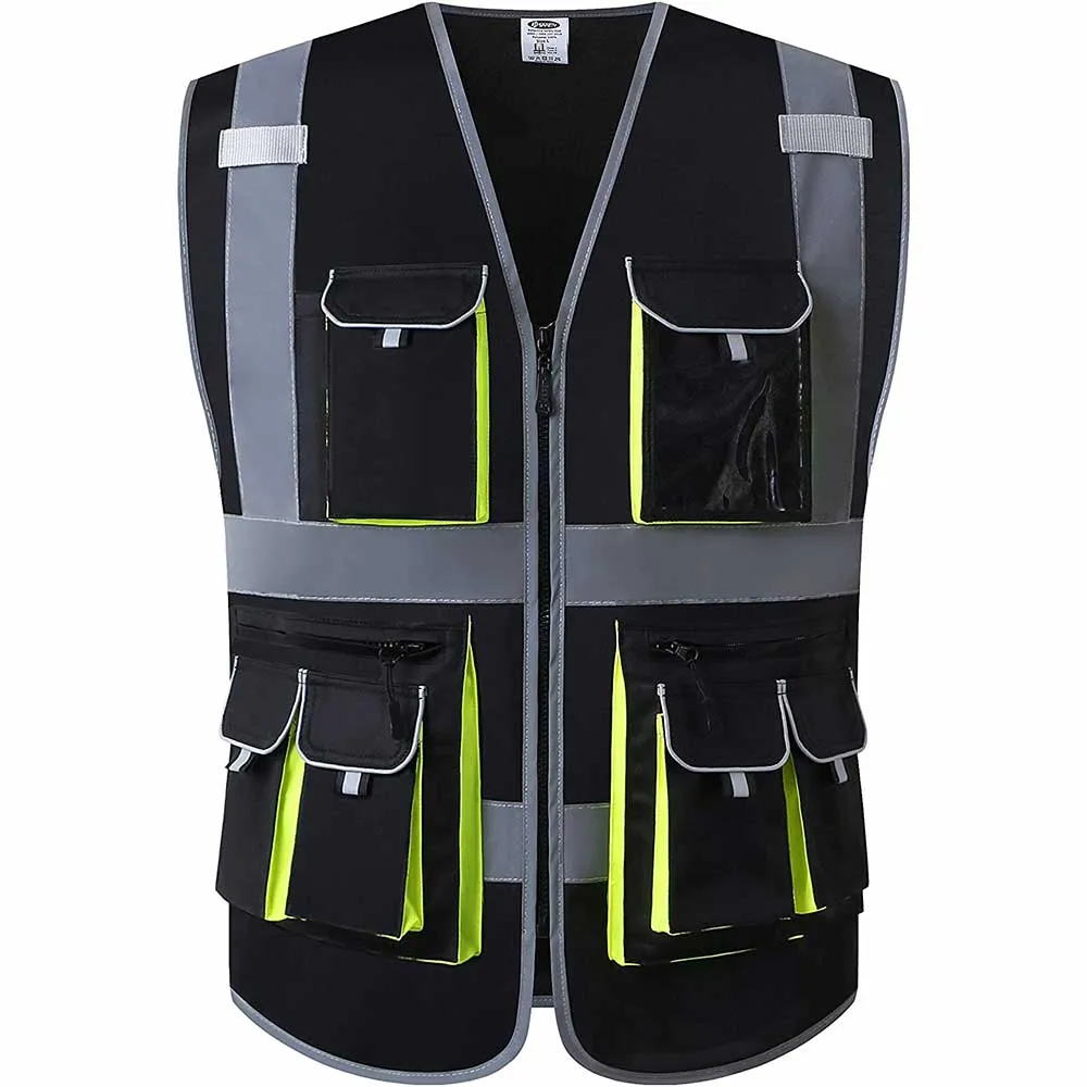 JKSafety 10 Pockets Hi-Vis Reflective Safety Vest (JK088)