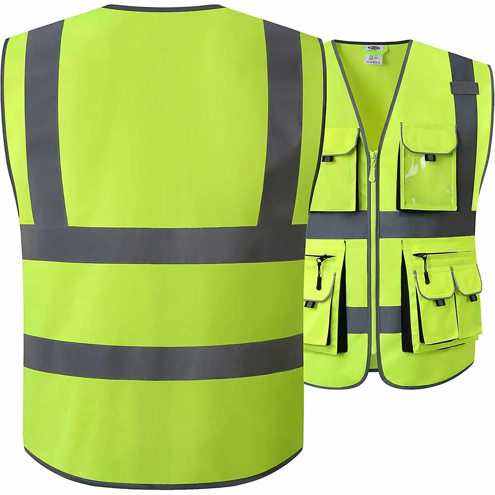 JKSafety 10 Pockets Hi-Vis Reflective Safety Vest (JK088)