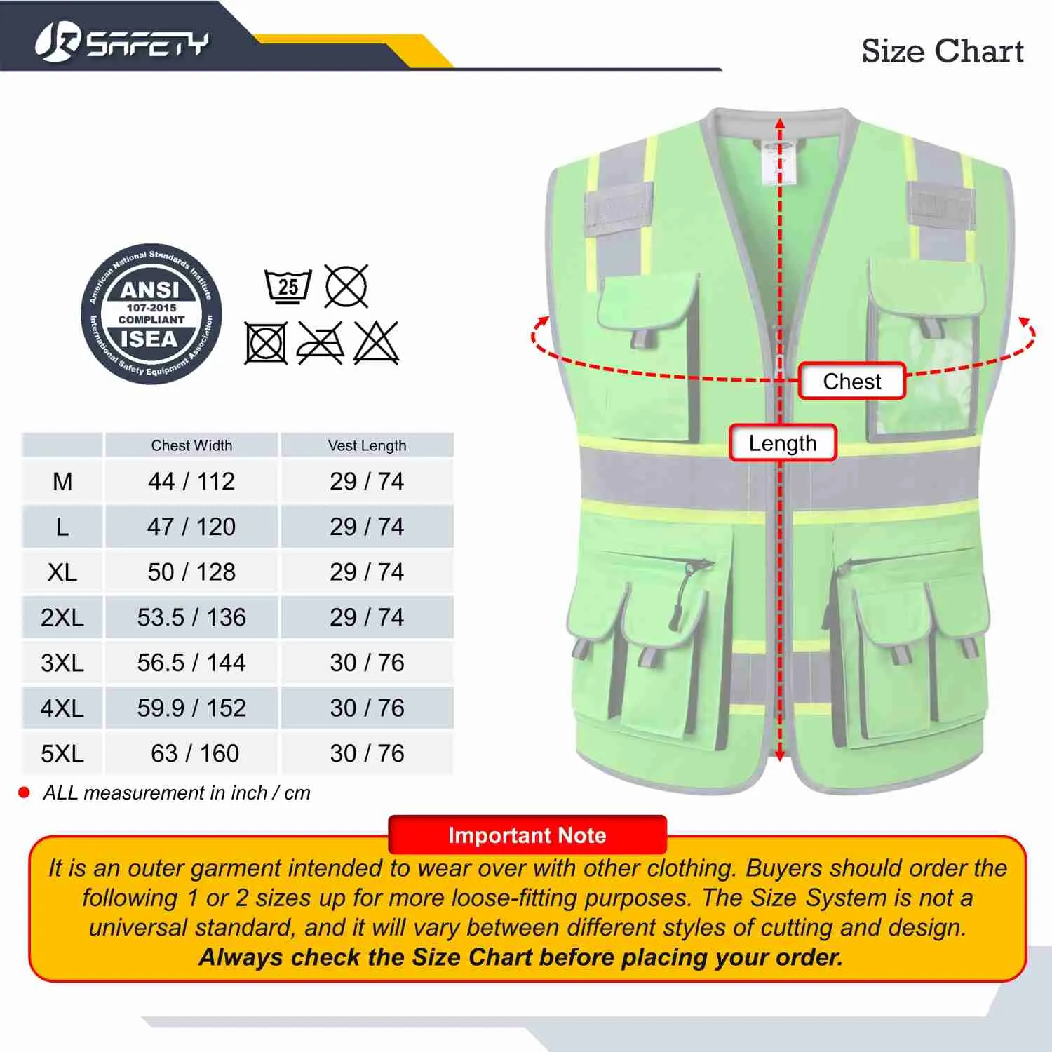 JKSafety 10 Pockets Two-Tone Hi-Vis Reflective Safety Vest (JK089)