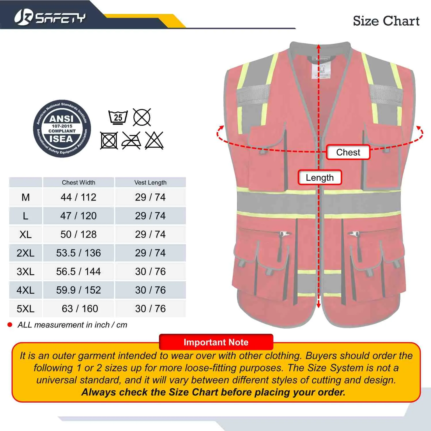 JKSafety 10 Pockets Two-Tone Hi-Vis Reflective Safety Vest (JK089)