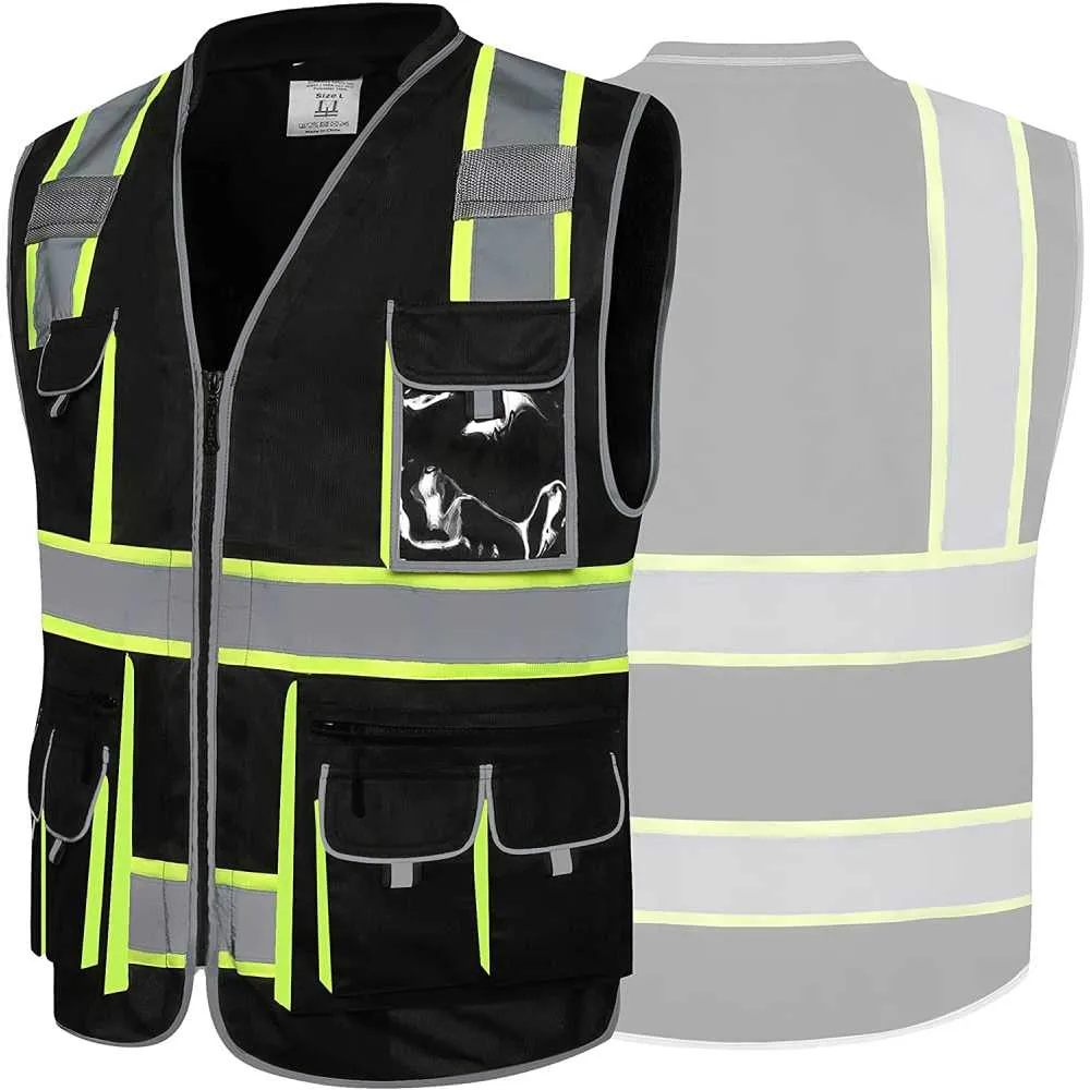 JKSafety 10 Pockets Two-Tone Hi-Vis Reflective Safety Vest (JK089)