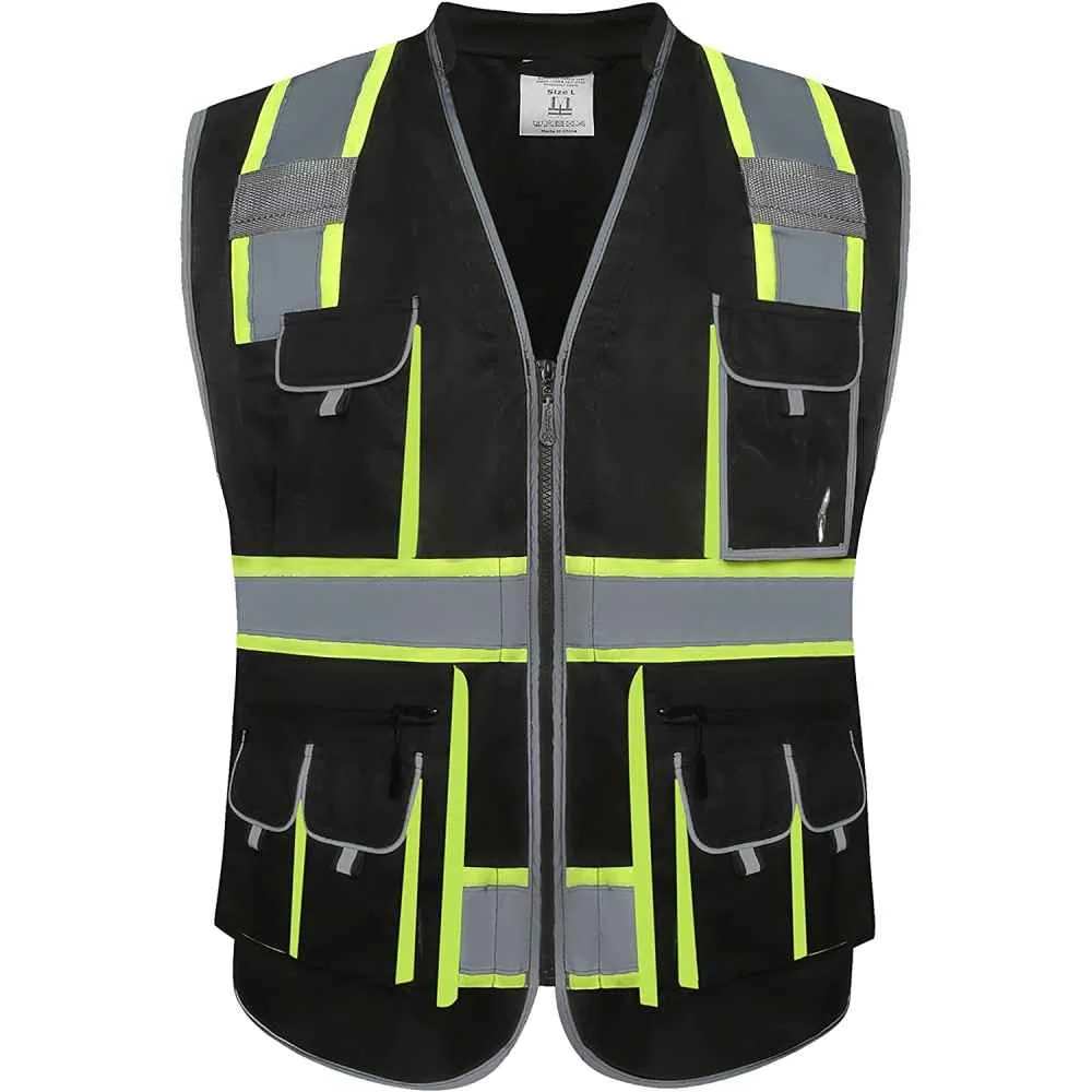 JKSafety 10 Pockets Two-Tone Hi-Vis Reflective Safety Vest (JK089)