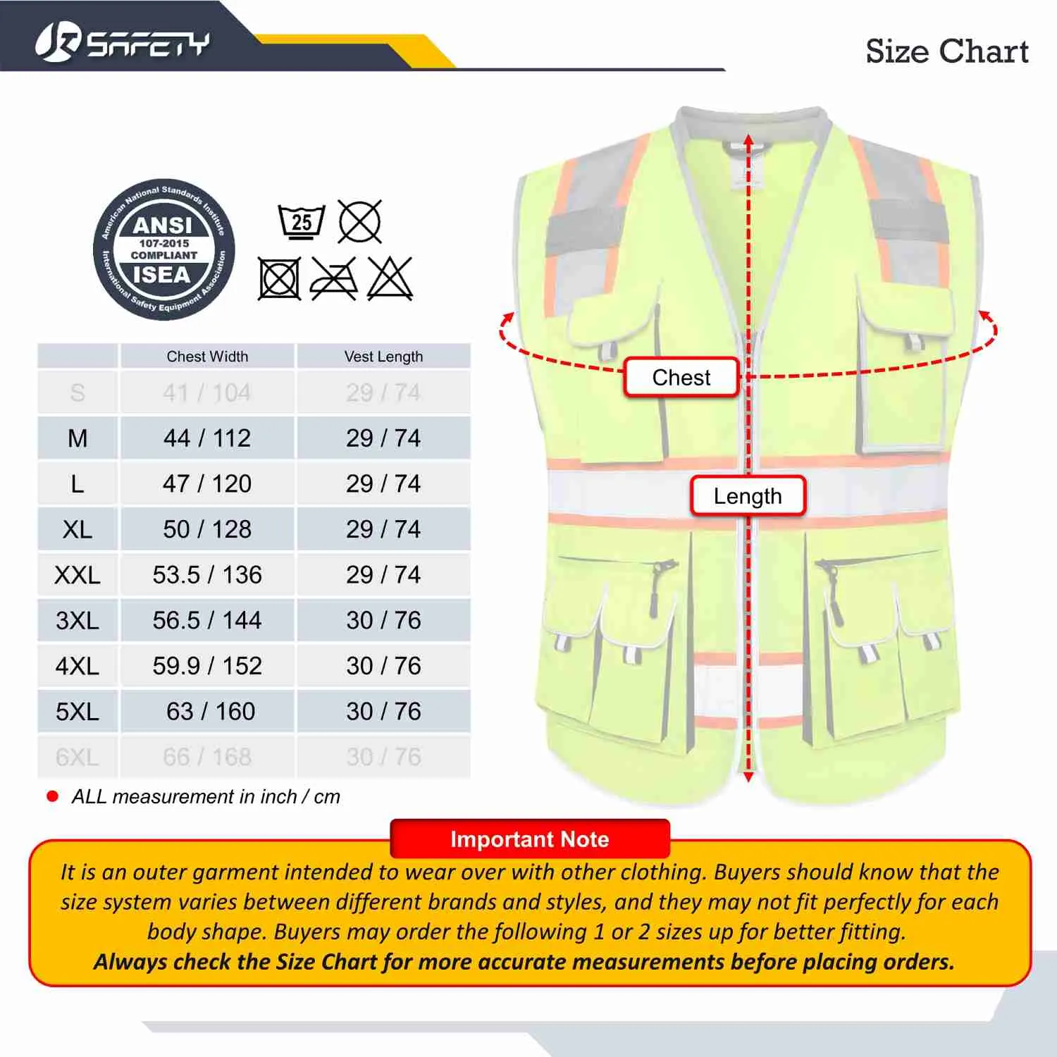 JKSafety 10 Pockets Two-Tone Hi-Vis Reflective Safety Vest (JK089)