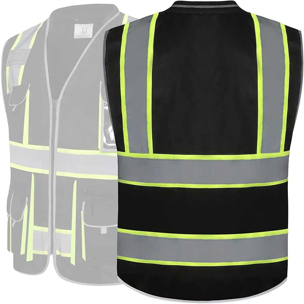 JKSafety 10 Pockets Two-Tone Hi-Vis Reflective Safety Vest (JK089)