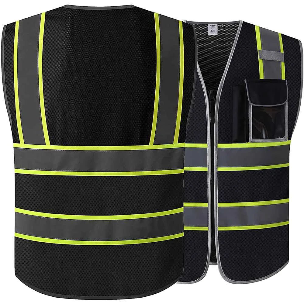 JKSafety 3 Pockets Mesh Two-Tone Hi-Vis Reflective Safety Vest (JK099)