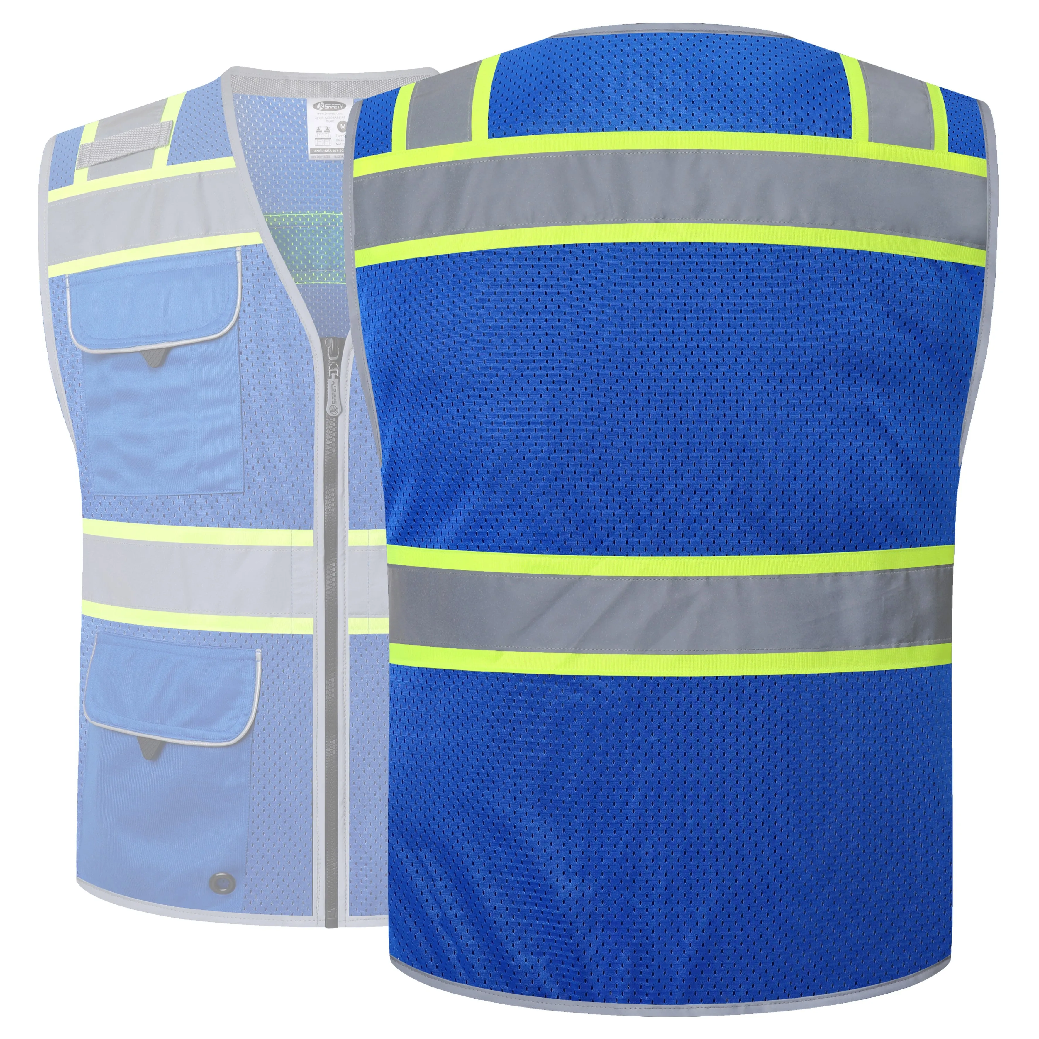 JKSafety 9 Pockets Mesh Hi-Vis Safety Vest (JK189)