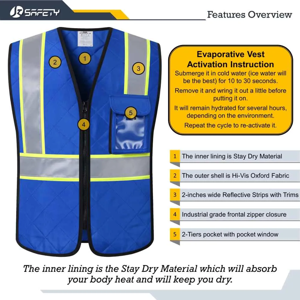 JKSafety Evaporative Cooling Hi-Vis Reflective Safety Vest (JKC129)