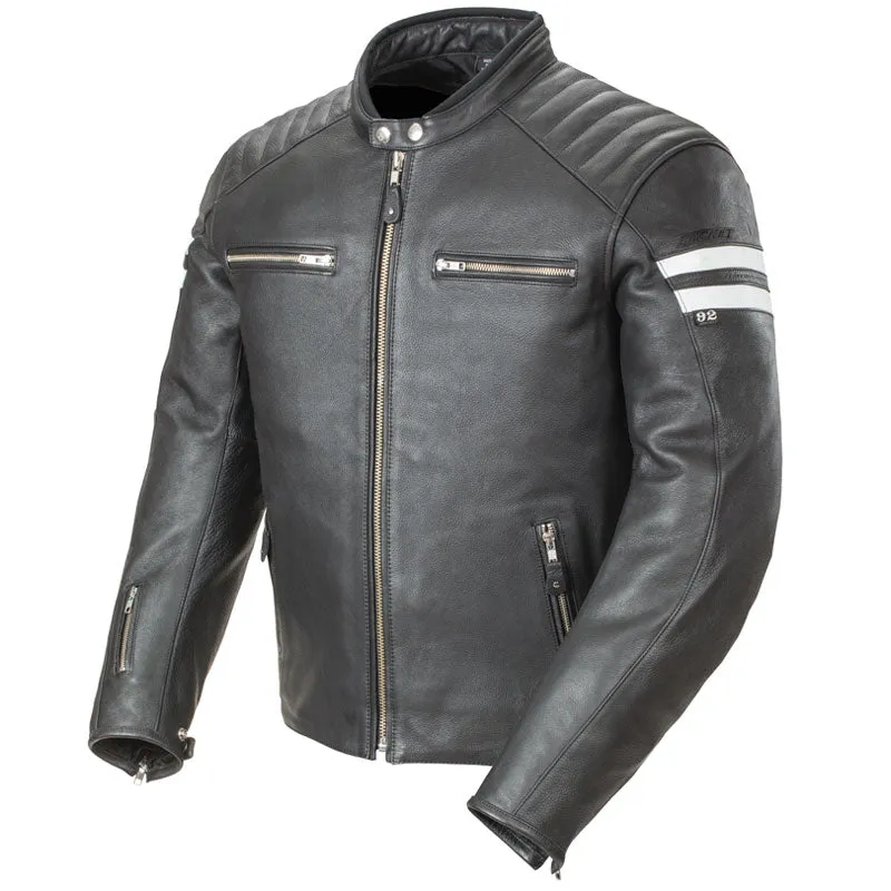 Joe Rocket Classic 92’Mens Leather Jacket Black/White