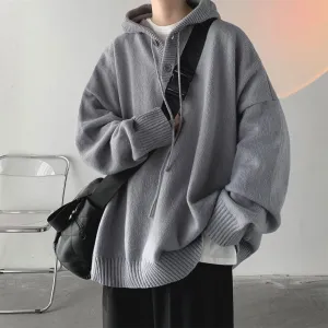 [Korean Style] 2 Colors Oversized Wool Hooded Sweaters