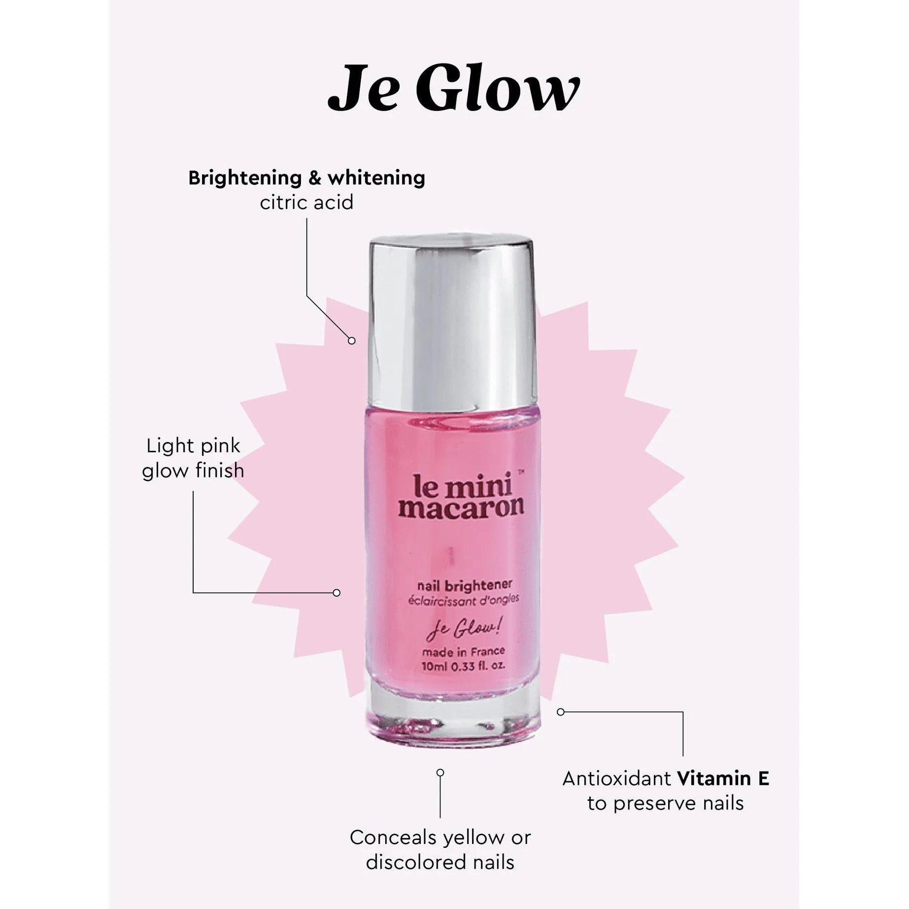 Le Mini Macaron - Je Glow Nail Brightener