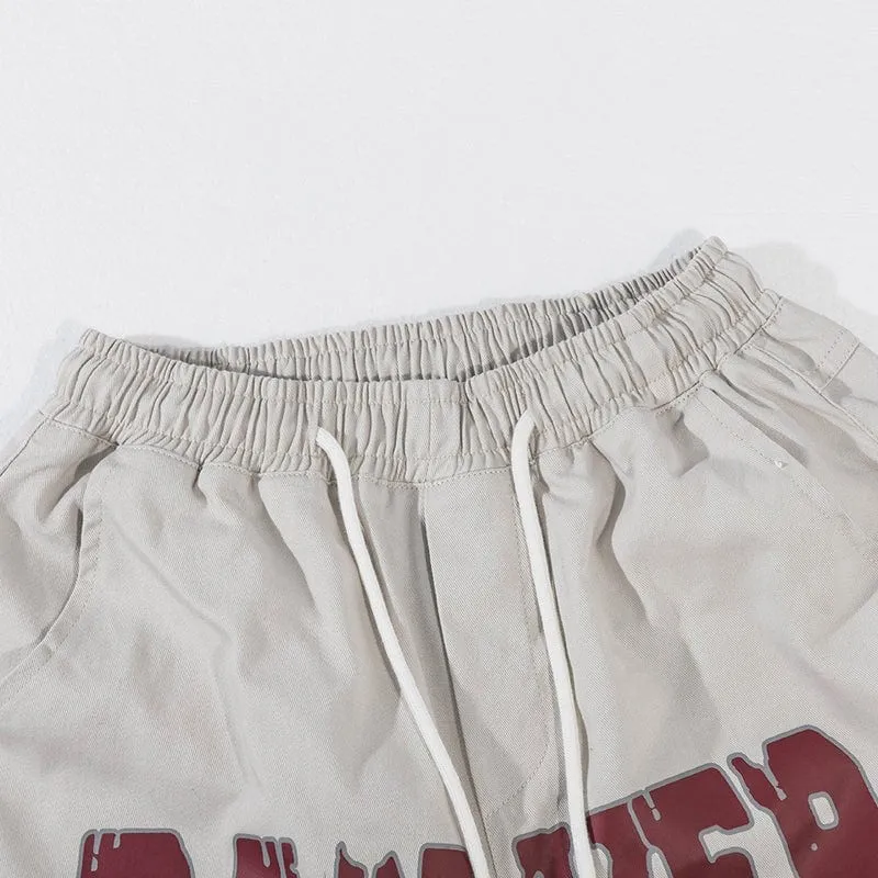 Lemandik Athletic Shorts Letter Print