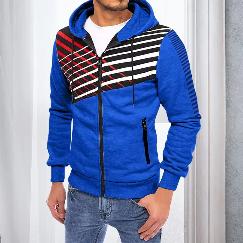 Men's Spring Autumn Casual Fashion Printed Hooded Sweatshirt