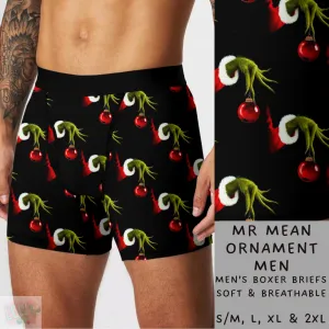 Ready To Ship - Mr Mean Ornament Mens Boxer Briefs - S/M, Large, 2XL