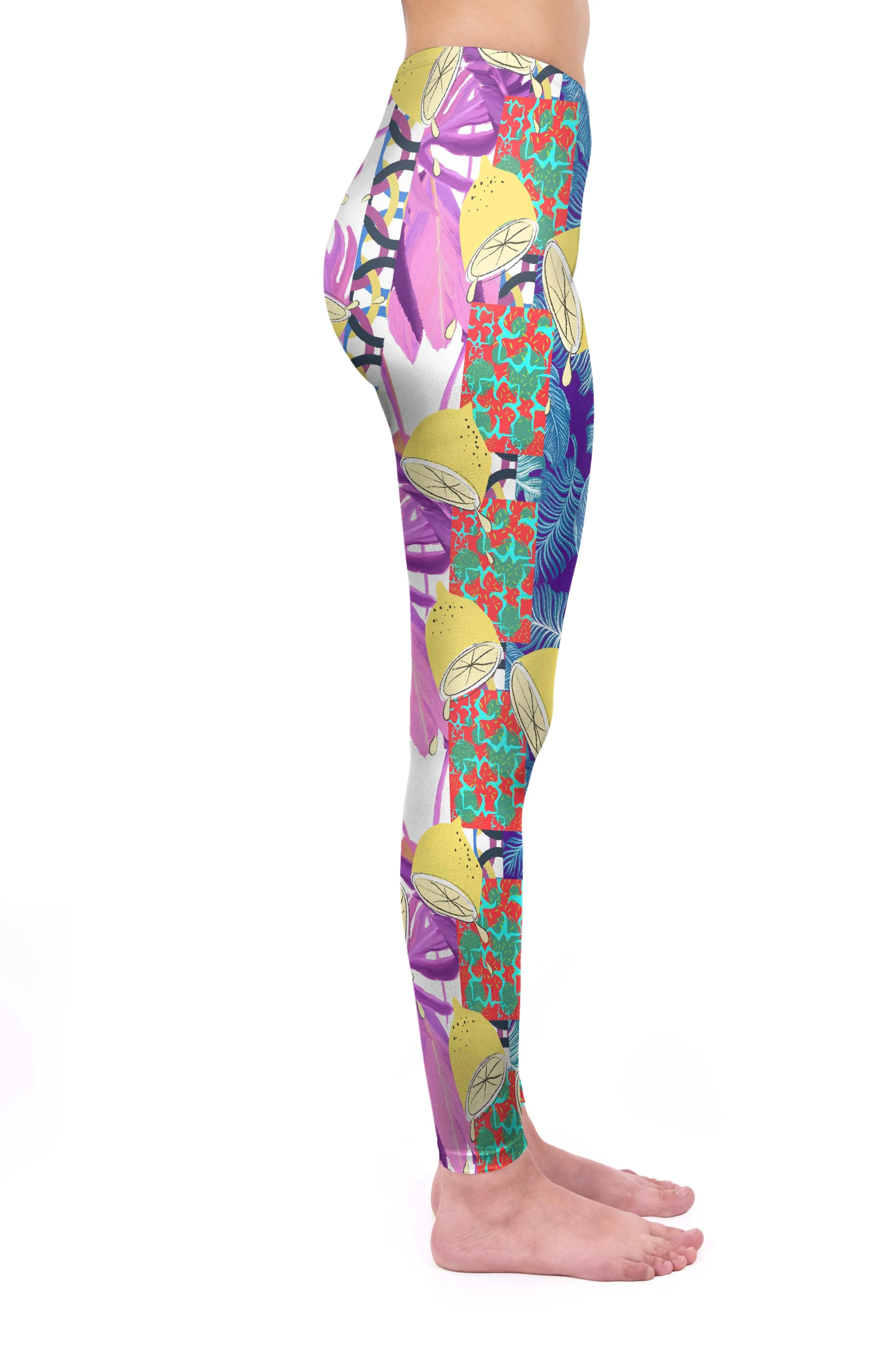 Regular Leggings (8-12 UK Size) - Lemon Fiesta