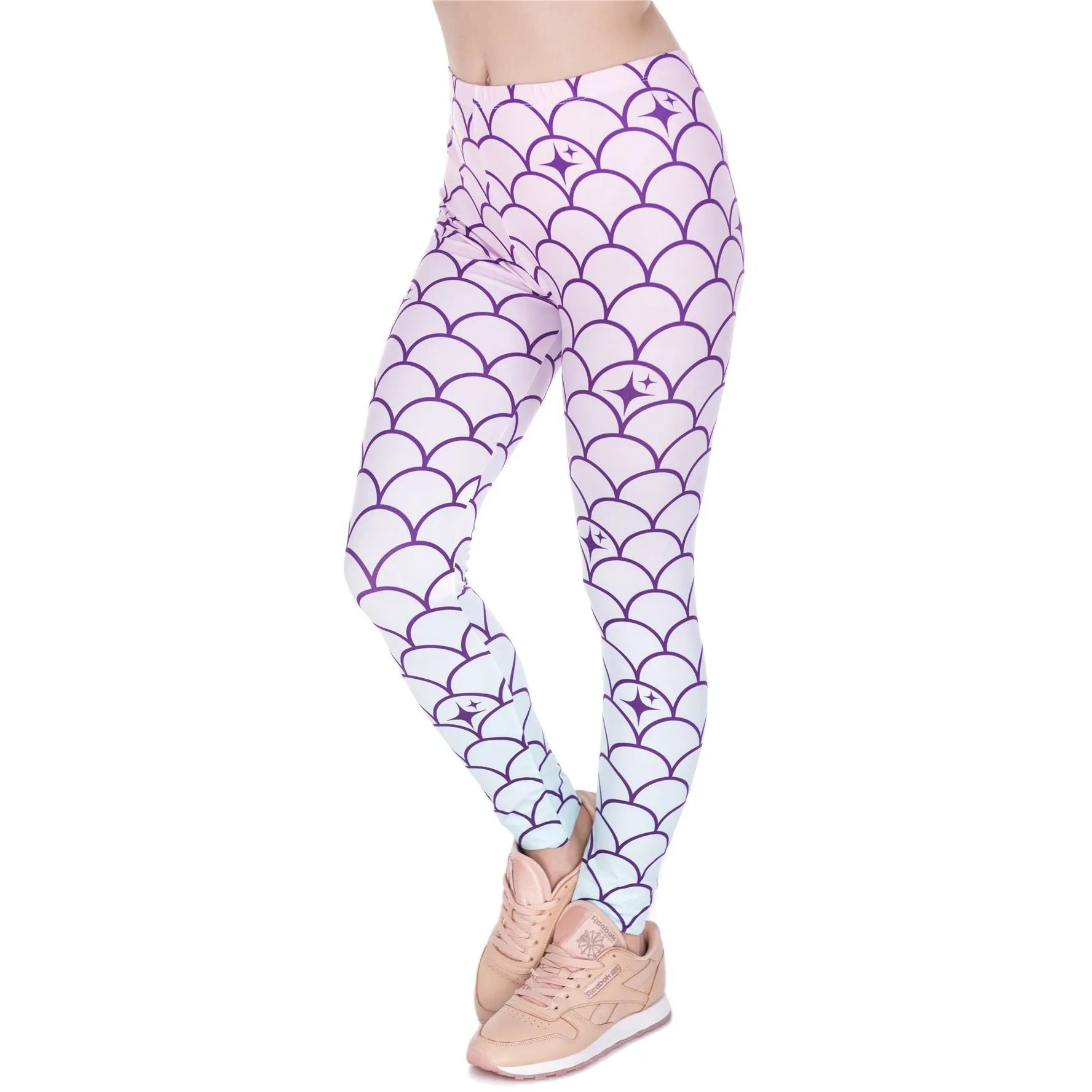 Regular Leggings (8-12 UK Size) - Mermaid Tail