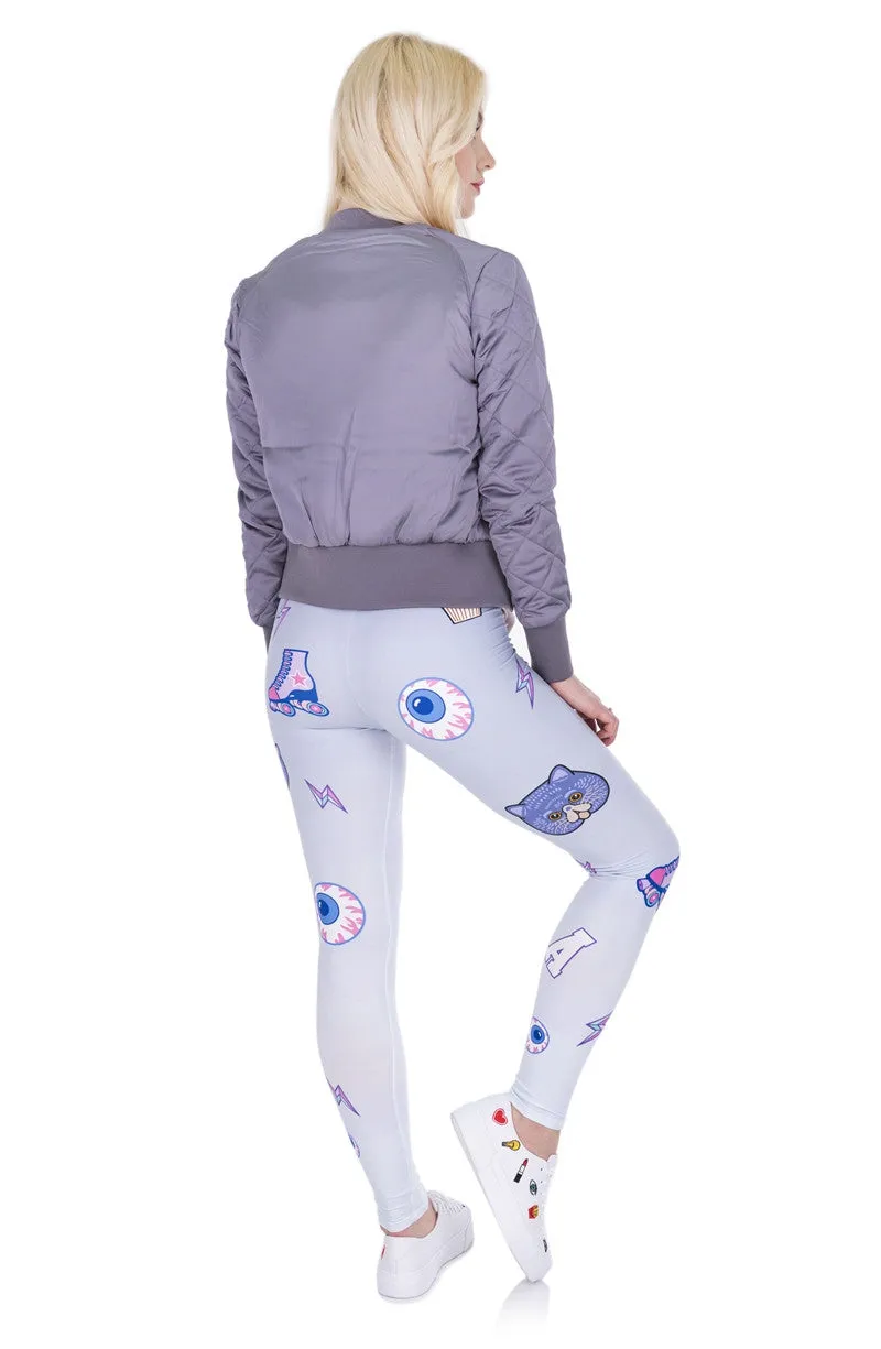 Regular Leggings (8-12 UK Size) - PINK AND PURPLE PATCHES