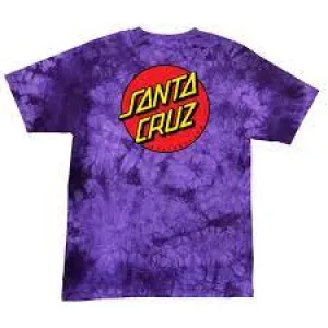 Santa Cruz Classic Dot Tee Purple Crystal Wash